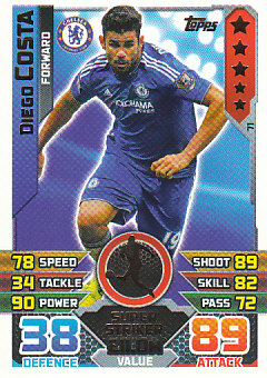 Diego Costa Chelsea 2015/16 Topps Match Attax Star Signing #71